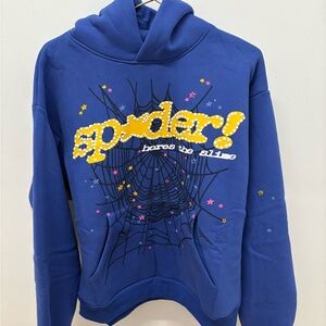 Blue Sp5der Graphic Hoodie
